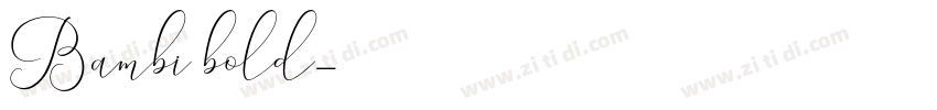 Bambi bold字体转换